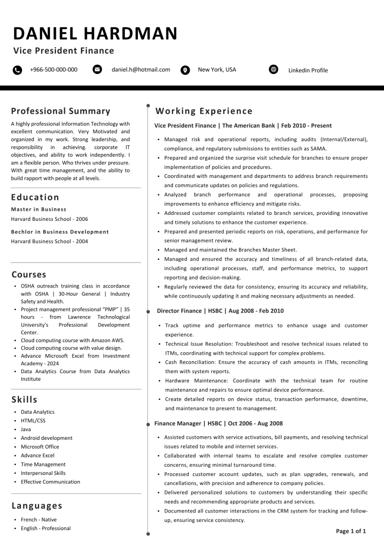 Executive Resume Writing Services
