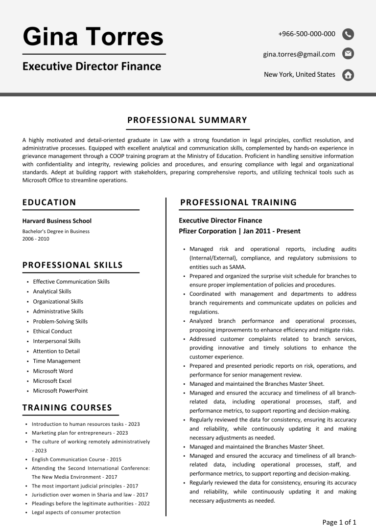 Executive Resume Writing Service
