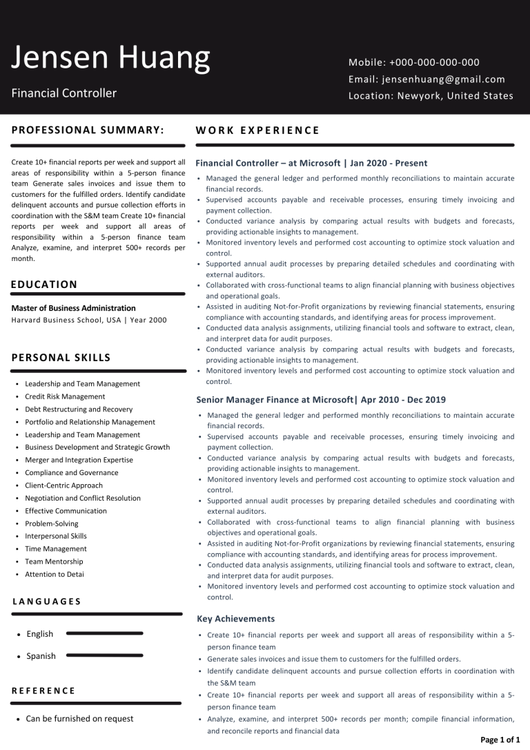 Executive Cv writing services